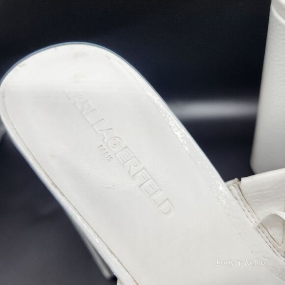 Karl Lagerfeld Haisley Patent Leather Slip-On Gold Charms. NWOT (Floor Sample) - Picture 6 of 12